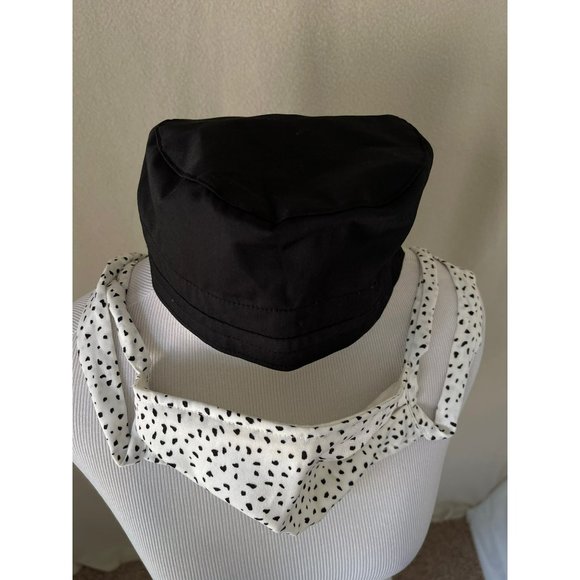 Wonder Work Stretch Comfort Professional Work Scrub Hat/Cap & Black/White Polka - Picture 2 of 11